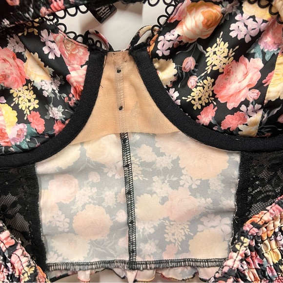 For Love and Lemons gardenia bustier longline ruched bra top size XL - Picture 10 of 16